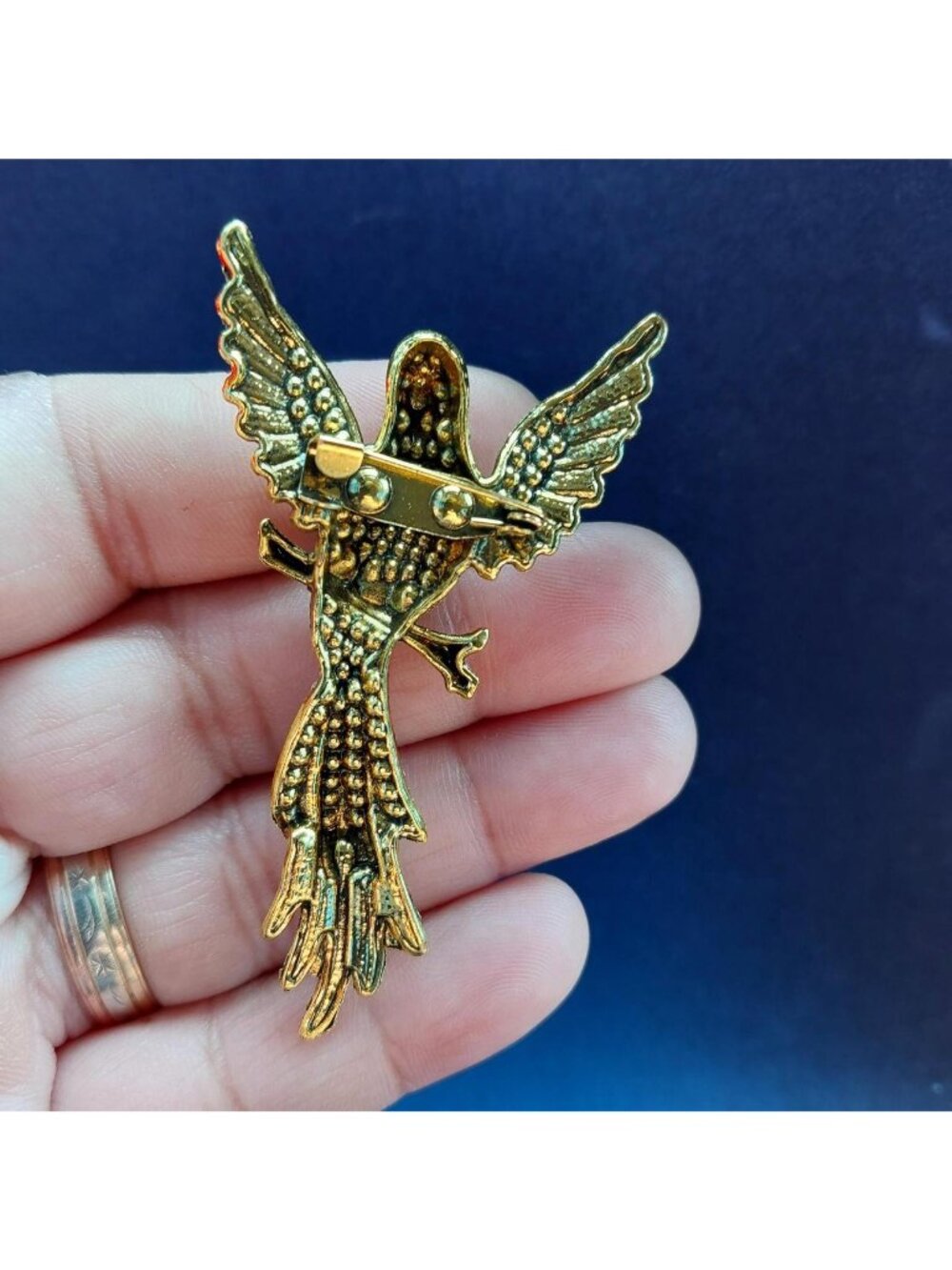 Multicoloured Rhinestone Parrot Bird Brooch - Picture 4 of 4